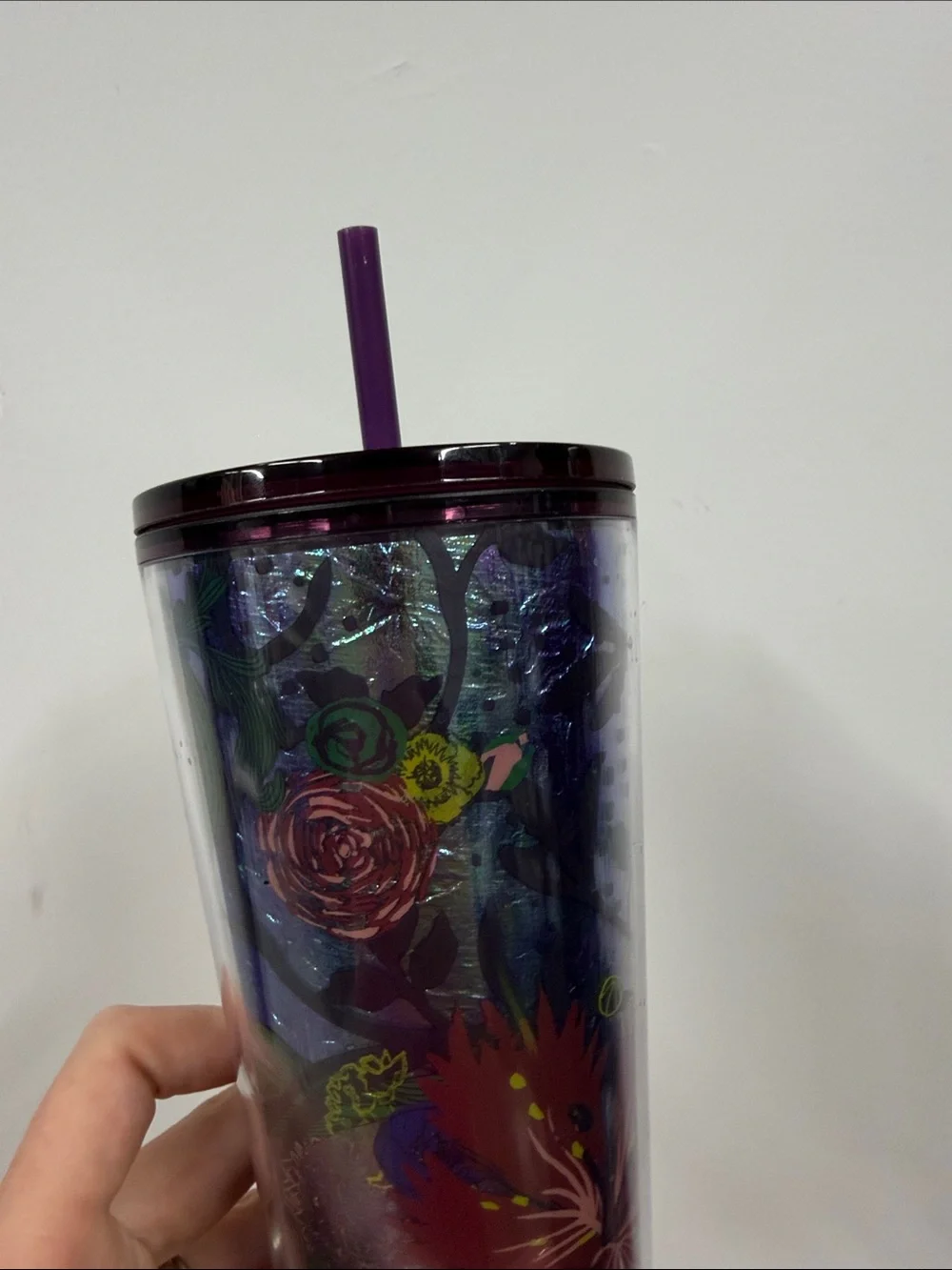 Starbucks Fall 2021 Cup release, acrylic floral cold cup. Rising floral